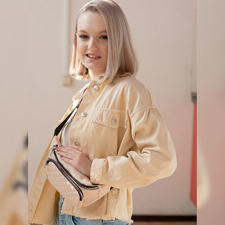 Поясная сумка женская Ors Oro OMS-0156 milk