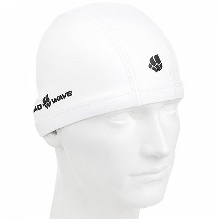 Шапочка для бассейна (плавания) взрослая Mad Wave PUT Coated white