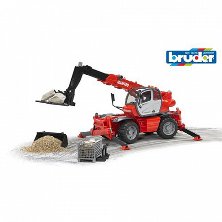 Игрушка Bruder Погрузчик колесный Manitou MRT 2150 с телескопическим ковшом 02-129