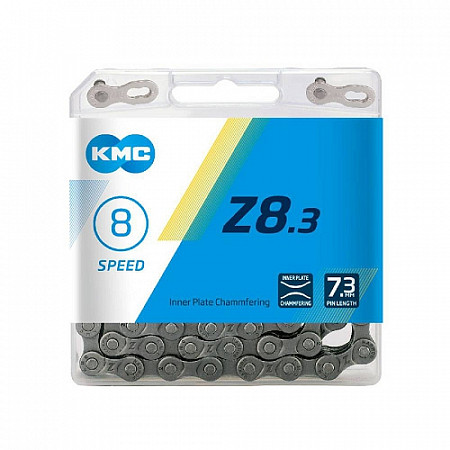 Цепь KMC Z8.3 8 ск. 1/2X3/32"Х116 silver/grey ZTB19221