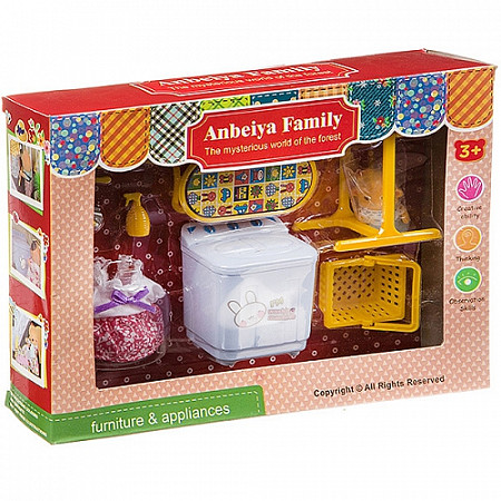 На картинке изображен Игровой набор Happy Family 1513B с фигуркой зверюшки, домохозяйка Игровой набор Happy Family 1513B с фигуркой зверюшки, домохозяйка