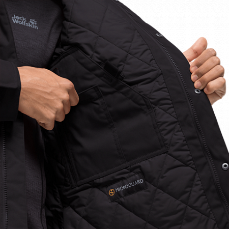 На картинке изображен Куртка мужская Jack Wolfskin Point Barrow black Куртка мужская Jack Wolfskin Point Barrow black