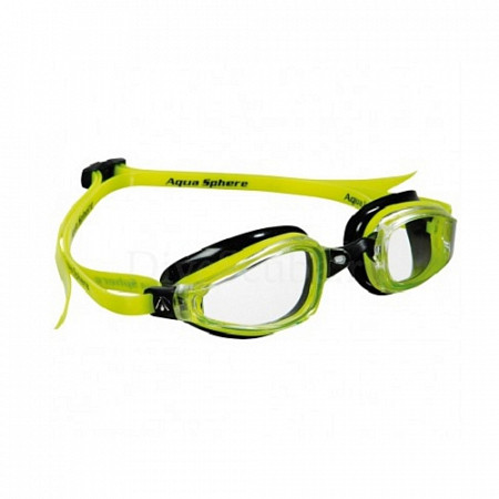 На картинке изображен Очки для плавания Aqua Sphere K180 Yellow/Black 173240 Очки для плавания Aqua Sphere K180 Yellow/Black 173240