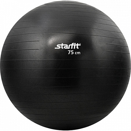 Мяч гимнастический, для фитнеса (фитбол) Starfit GB-101 75 см black, антивзрыв