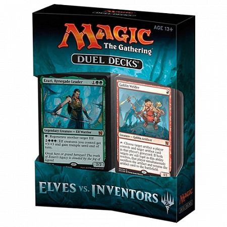 На картинке изображен Дуэльный набор Wizards of the Coast Magic the Gathering Elves vs Inventors En C3732000 Дуэльный набор Wizards of the Coast Magic the Gathering Elves vs Inventors En C3732000