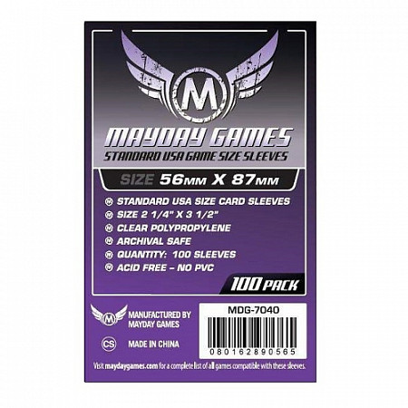 Протекторы для карт Mayday Games Стандарт 56x87 мм