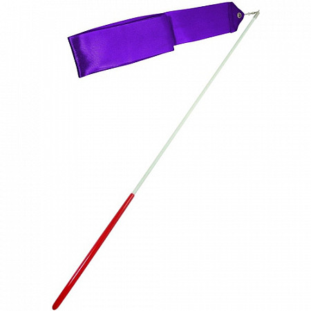 На картинке изображен Лента для художественной гимнастики Amely AGR-201 6 м с палочкой Purple Лента для художественной гимнастики Amely AGR-201 6 м с палочкой Purple