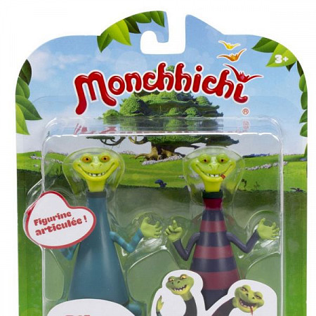 На картинке изображен Фигурки Monchhichi Блиц и Глиц 2 в 1 81502 Фигурки Monchhichi Блиц и Глиц 2 в 1 81502