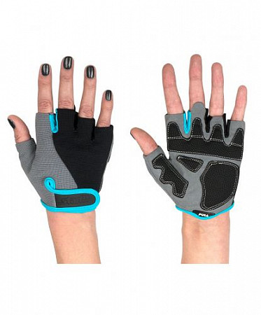 На картинке изображен Перчатки для фитнеса Starfit SU-117 Black/Grey/Blue Перчатки для фитнеса Starfit SU-117 Black/Grey/Blue