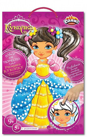 Набор для детского творчества Dalis Раскраска из пластилина Кукла Наташа MC-210