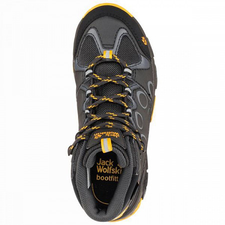 На картинке изображен Ботинки Jack Wolfskin Mtn Attack 2 Texapore Mid K grey Ботинки Jack Wolfskin Mtn Attack 2 Texapore Mid K grey