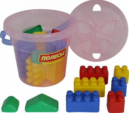 Конструктор Полесье Беби 22 элемента в ведре Макси 46864