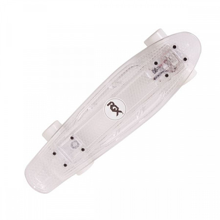 На картинке изображен Penny board (пенни борд) RGX LED-подсветка PNB-06 22" White Penny board (пенни борд) RGX LED-подсветка PNB-06 22" White