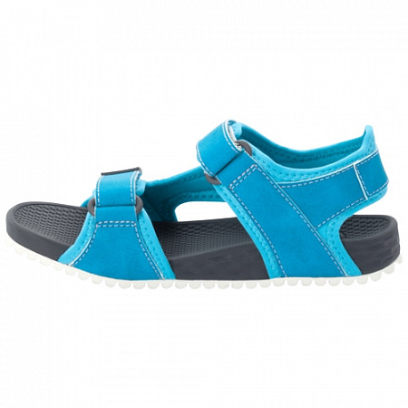 На картинке изображен Сандалии детские Jack Wolfskin Outfresh Deluxe Sandal K blue / grey Сандалии детские Jack Wolfskin Outfresh Deluxe Sandal K blue / grey