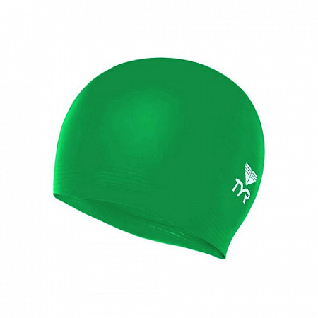 Детская шапочка для плавания TYR Wrinkle Free Junior Silicone Cap LCSJR/326 green
