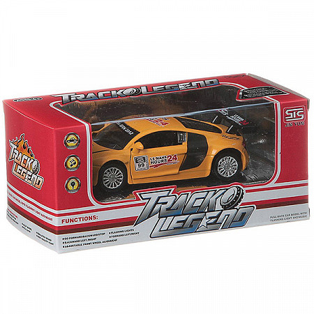 Игрушка пластмассовая на батарейках машина гоночная Track Legend  0535C
