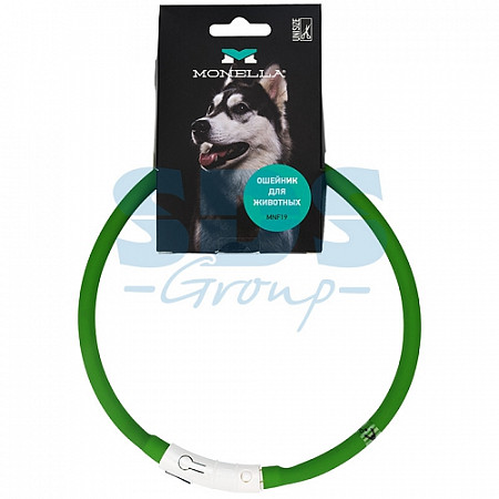 Ошейник для собак Rexant светодиодный 70 см MNF19 Monella green 60-0901
