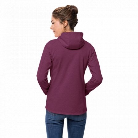 Джемпер женский Jack Wolfskin Riverland Hooded Jacket W wild berry