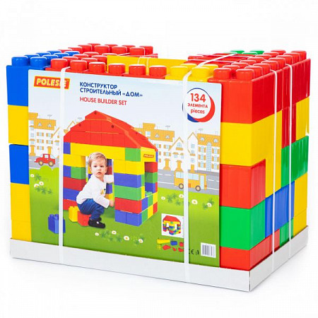 Конструктор строительный Полесье Дом 134 элемента 37473