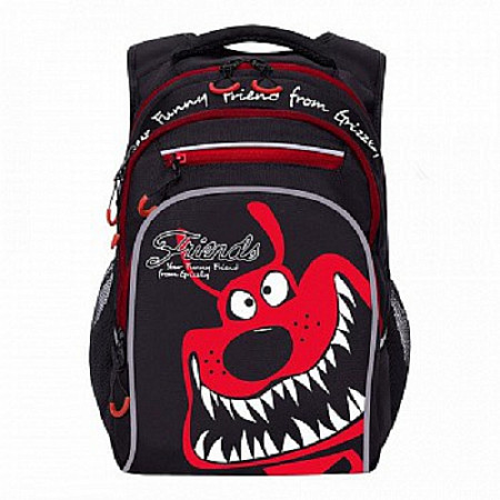 Рюкзак школьный GRIZZLY RB-050-4 /1 black/red