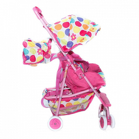 На картинке изображен Коляска для кукол RT 3500 light pink Коляска для кукол RT 3500 light pink