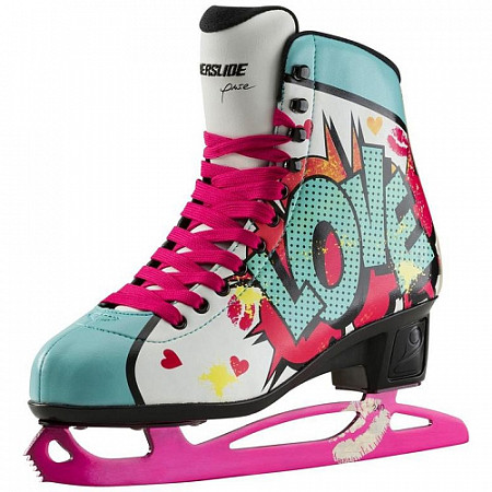 На картинке изображен Коньки фигурные Powerslide Pop Art Kiss 902199 Коньки фигурные Powerslide Pop Art Kiss 902199