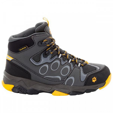 На картинке изображен Ботинки Jack Wolfskin Mtn Attack 2 Texapore Mid K grey Ботинки Jack Wolfskin Mtn Attack 2 Texapore Mid K grey