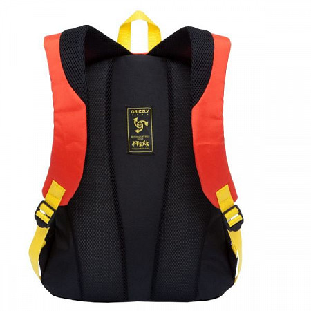 На картинке изображен Рюкзак GRIZZLY RU-721-1 black/orange Рюкзак GRIZZLY RU-721-1 black/orange