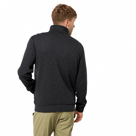 На картинке изображен Толстовка мужская Jack Wolfskin Finley Jacket M black Толстовка мужская Jack Wolfskin Finley Jacket M black