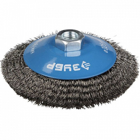 Щетка коническая гофрированная Зубр d=125 мм/М14 35265-125_z02