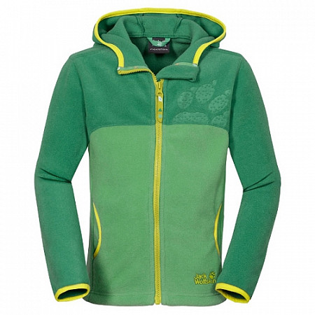 На картинке изображен Джемпер детский Jack Wolfskin Squirrel 2 Jkt K 1605681 green Джемпер детский Jack Wolfskin Squirrel 2 Jkt K 1605681 green