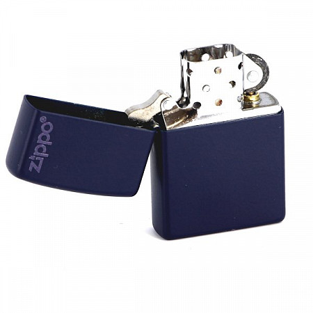 Зажигалка Zippo Zippo Logo - Navy Matte 239ZL