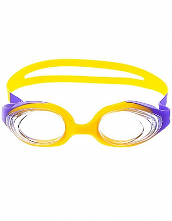 Очки для плавания детские Mad Wave Stretchy Kids yellow/purple