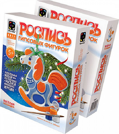 На картинке изображен Творческий набор Fantazer 67763 Новый год Роспись гипсовых фигурок «Веселая лошадка» 706103 Творческий набор Fantazer 67763 Новый год Роспись гипсовых фигурок «Веселая лошадка» 706103