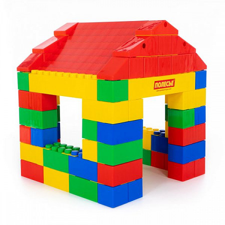 Конструктор строительный Полесье Дом 134 элемента 37473