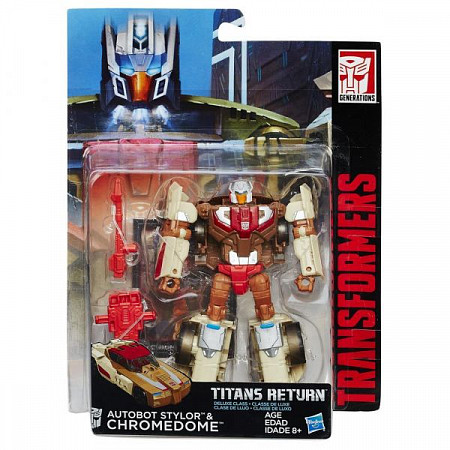 Трансформер Transformers Дженерэйшнс Титаны Дэлюкс Stylor & Chromedome (B7762)
