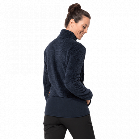 Джемпер женский Jack Wolfskin Pine Leaf Jacket Women midnight blue stripes