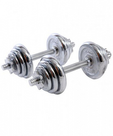 Гантели хромированные Starfit разборные в чемодане 2 шт. по 10 кг BB-501