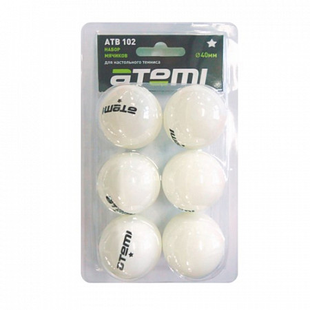 Мячи для настольного тенниса Atemi 1* ATB102 (6шт)
