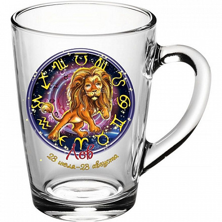 На картинке изображен Кружка Декостек Знаки зодиака Лев 250 мл 1649-Д Кружка Декостек Знаки зодиака Лев 250 мл 1649-Д