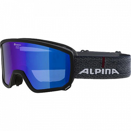 Очки горнолыжные Alpina L50 Black Matt M Blue zyl. S3