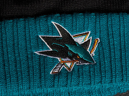 Шапка Atributika&Club NHL San Jose Sharks 59258 black/turquoise