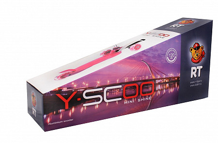 Самокат Y-Scoo Mini A-5 Shine Led red