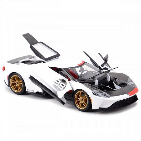 Машинка Maisto 1:18 2021 Ford GT Heritage (31390) white