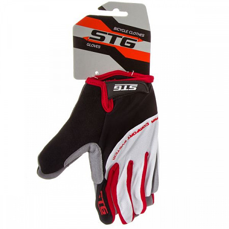 Велоперчатки STG AL-05-1825 Х98255 white/red/black