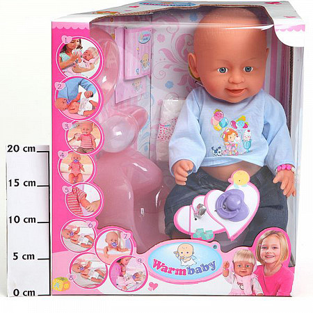 Кукла Warm baby 8004-417 с горшком и аксессуарами