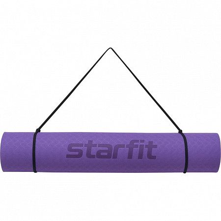 Гимнастический коврик для йоги, фитнеса Starfit FM-201 TPE purple/grey (173x61x0,5)