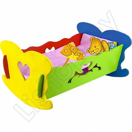 На картинке изображен Кроватка для кукол Stantom 33 см (006327) pink №3 Кроватка для кукол Stantom 33 см (006327) pink №3