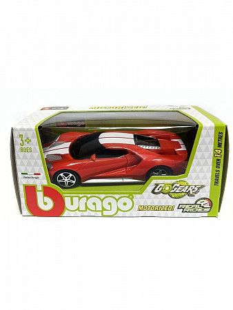 Машинка Bburago 1:43 Ford GT (18-30524) red