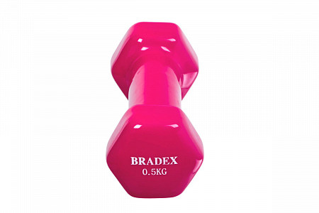 Гантель обрезиненная Bradex 0,5 кг SF 0532 pink